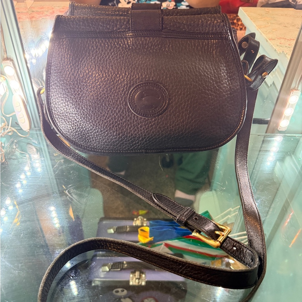 Dooney & Bourke Black Crossbody Bag with Gold Accents - Picture 2 of 3
